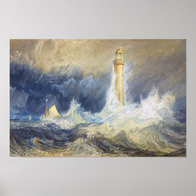 Bell Rock Lighthouse Joseph Mallord William Turner Poster (Front)