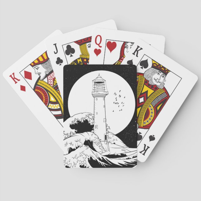 Bell Rock lighthouse Scotland Playing Cards (Back)