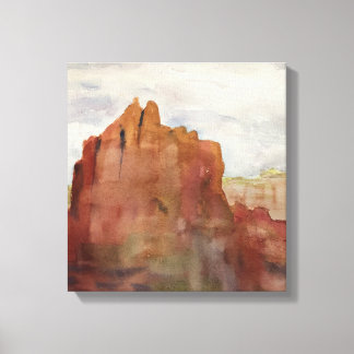 Bell Rock, Sedona, AZ - Watercolor print on Canvas