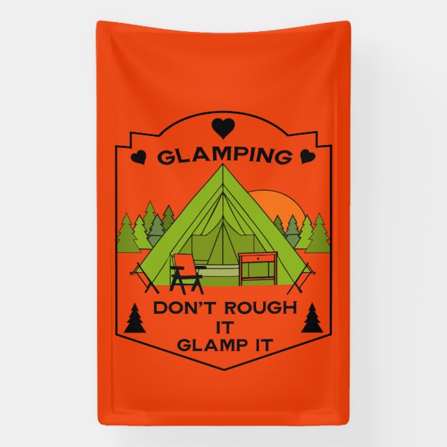Bell Tent Glamping Banner (Vertical)