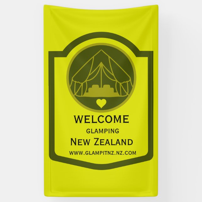 Bell Tent Glamping Business Banner (Vertical)