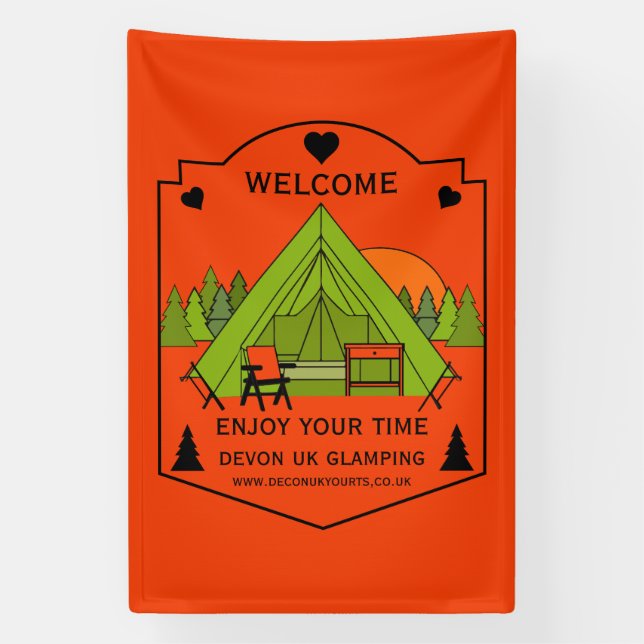 Bell Tent Glamping Business Banner (Vertical)