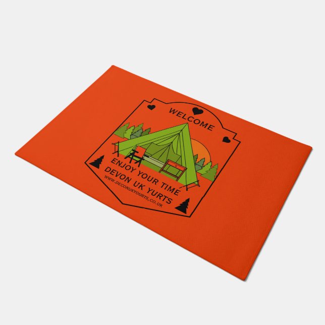 Bell Tent Glamping Business Doormat (Angled)