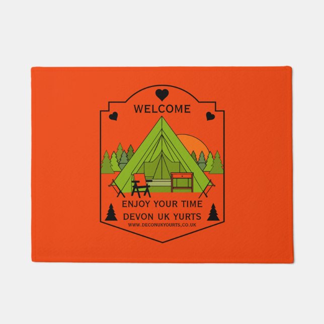 Bell Tent Glamping Business Doormat (Front)