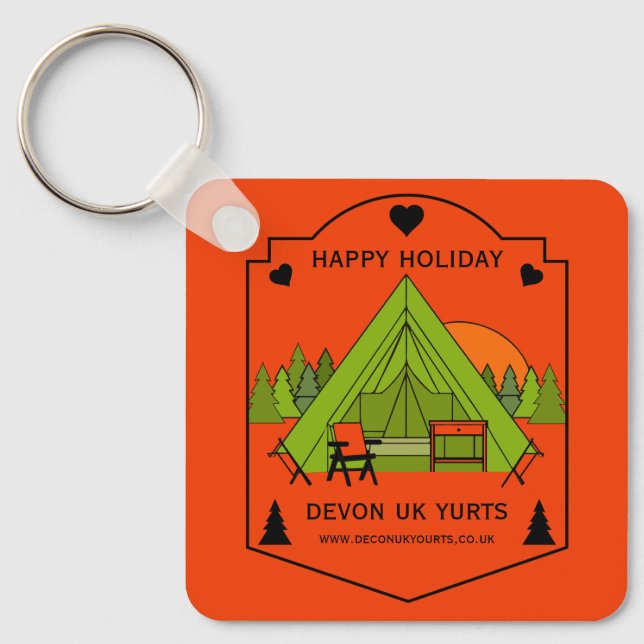 Bell Tent Glamping Business Key Ring (Front)