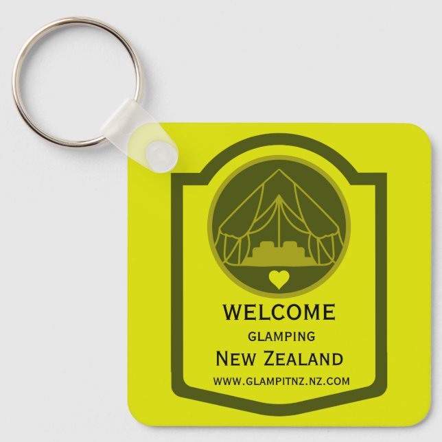 Bell Tent Glamping Business Key Ring (Front)