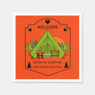 Bell Tent Glamping Business Napkin