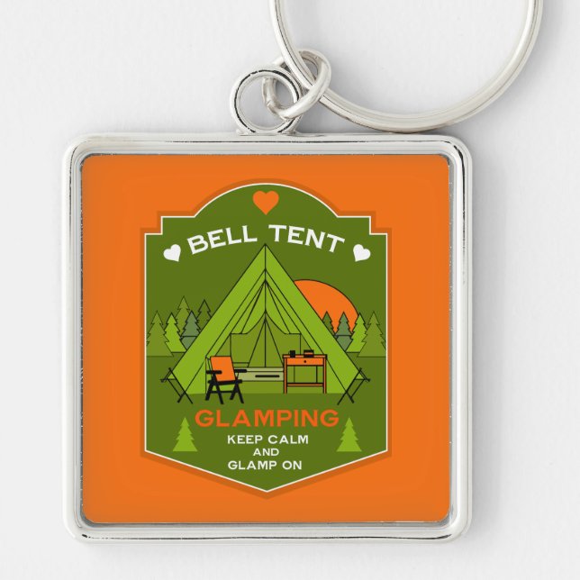 Bell Tent Glamping Key Ring (Front)