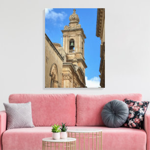 Bell Tower in Mdina, Malta. Canvas Print
