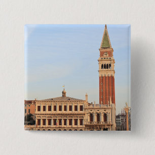 Bell Tower, Piazza San Marco, Venice 15 Cm Square Badge