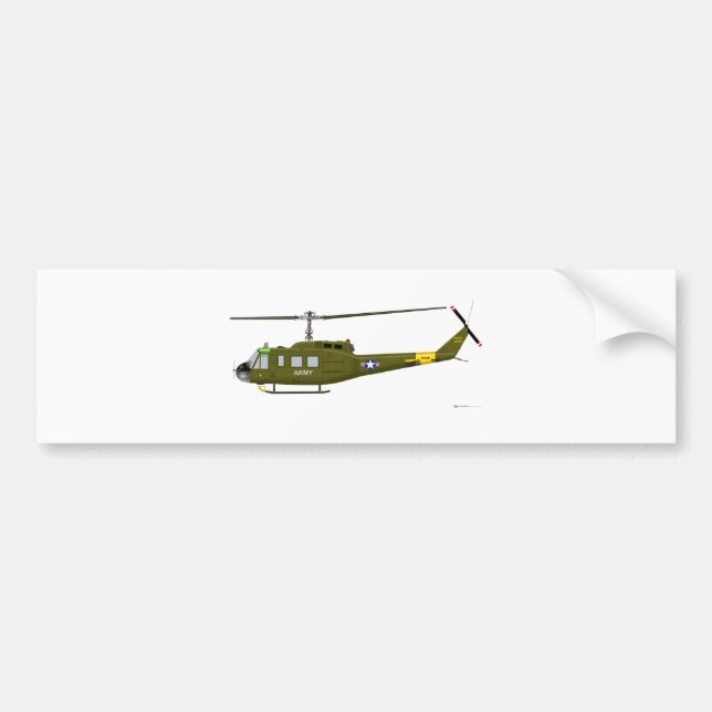 Bell UH-1D Iroquois Bumper Sticker (Front)