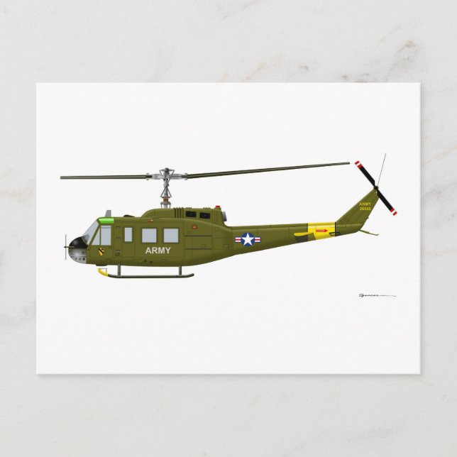 Bell UH-1D Iroquois Postcard (Front)