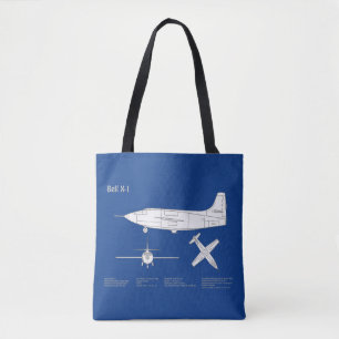 Bell X-1 - Aeroplane Blueprint Plans ABD Tote Bag