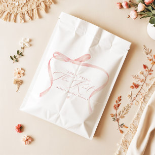 BELLA Blush Bow She's Tying the Knot Bridal Shower Favour Bags