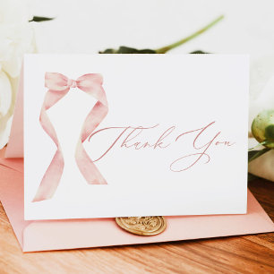 BELLA Blush Bow She's Tying the Knot Thank You