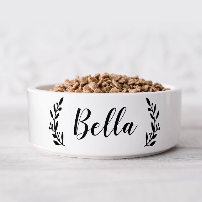 Bella Botanical Monogram Dog Bowl (Creator Uploaded)