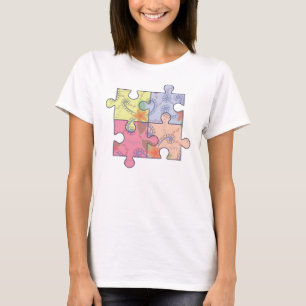 Bella+Canvas Flowy Circle Top Puzzle vintage