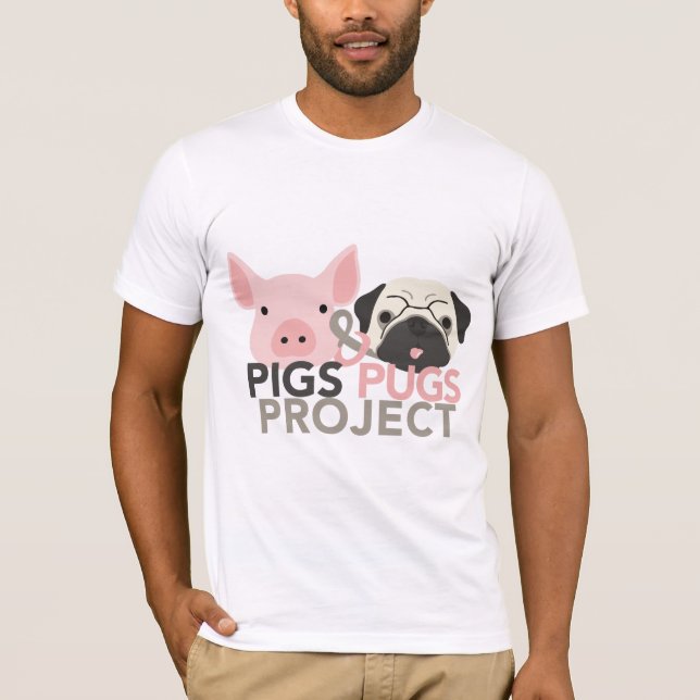 Bella Canvas Mens Pigs & Pugs Project Tee (Front)