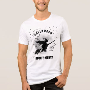 Bella+Canvas Tri-blend Halloween Bogie Night White Shirt