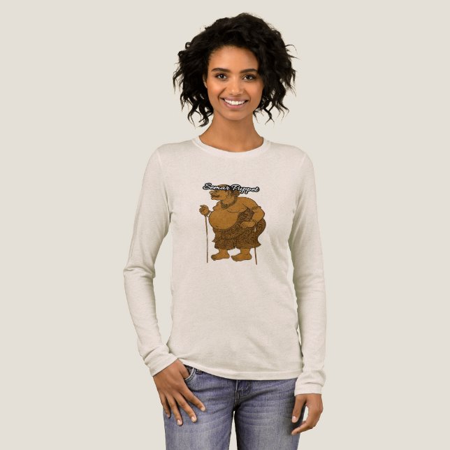 Bella+Canvas Tri-blend Long Sleeve Shirt, Solid Bl Shirt (Full Front)