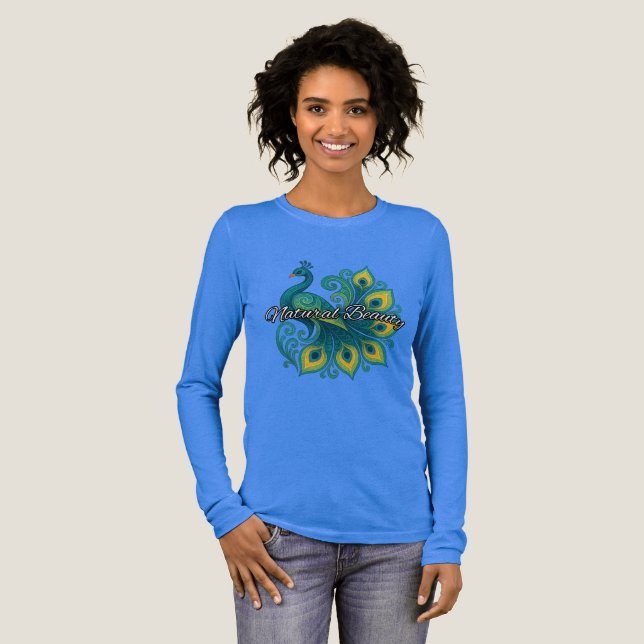 Bella+Canvas Tri-blend Long Sleeve Shirt, Solid Bl Shirt (Full Front)