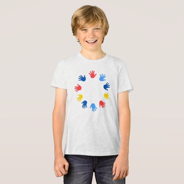 Bella+Canvas Tri-blend shirt for young hands (Front Full)