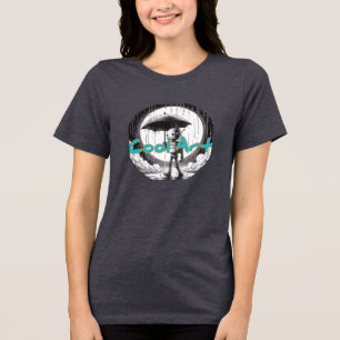Bella+Canvas Women's Tri-blend T-Shirt, Solid Blac Shirt