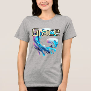 Bella+Canvas Women's Tri-blend T-Shirt, White, Adu Shirt