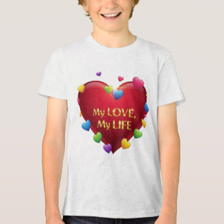 Bella+Canvas Youth 'My Love My Life' T-Shirt with Tri-Blend Shirt