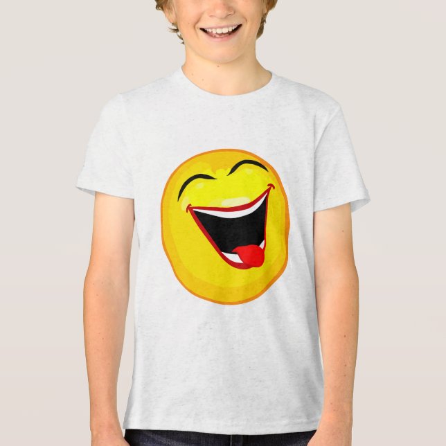 Bella+Canvas Youth Tri-blend T-Shirt, White Fleck, Shirt (Front)