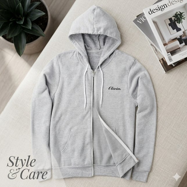 Bella Canvas Zip Hoodie with Custom Name (Bella Canvas Zip Hoodie with Custom Name)