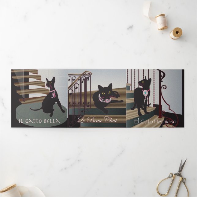 Bella Cat 10-12 Trifold Card (Outside)