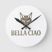 Bella Ciao Fox Wall Clock – Bold Minimalist Design