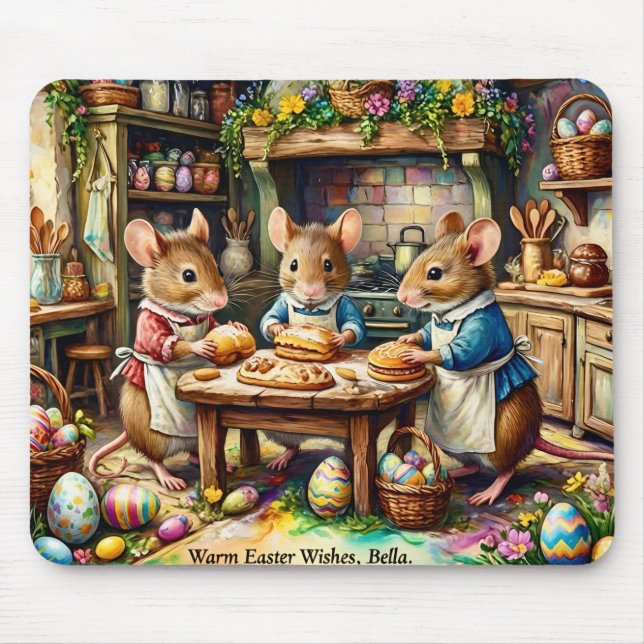 BELLA ~ EASTER Mice ~ Easter Eggs ~ Mouse Pad (Front)