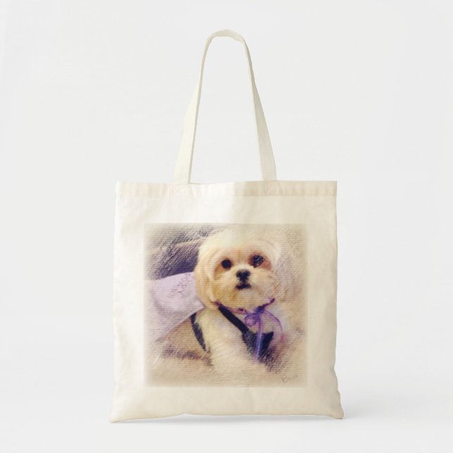 Bella Puppy Power Tote Bag (Front)