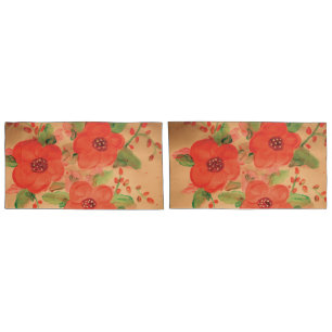 Bella Red Pillow Cases