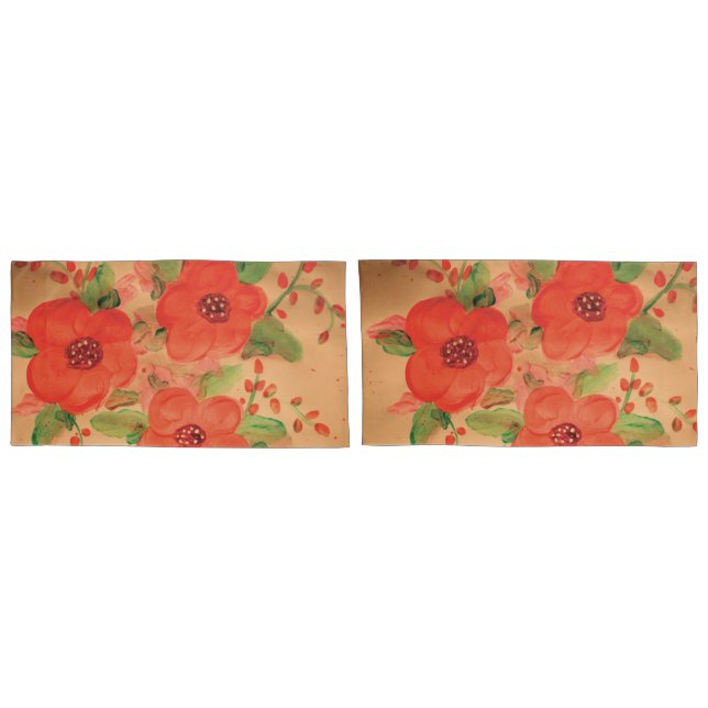 Bella Red Pillow Cases (Back-Set)