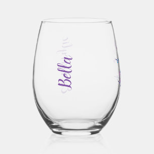 bella stemless wine glass