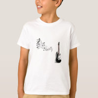 Bella t-shirt+Canvas Crew, Neon Yellow Guitar