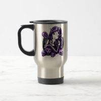 "Belladonna" Purple Skull Fairy Travel Mug