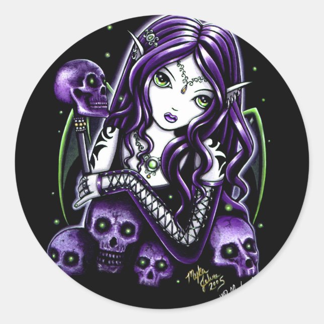 "Belladonna" Round Sticker Set (Front)