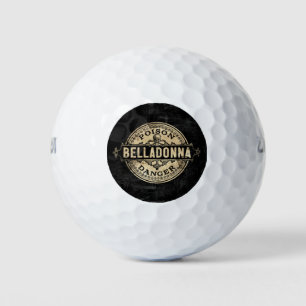 Belladonna Vintage Style Poison Label Golf Balls