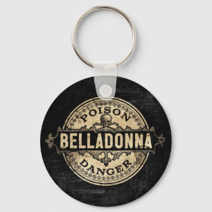 Belladonna Vintage Style Poison Label Key Ring