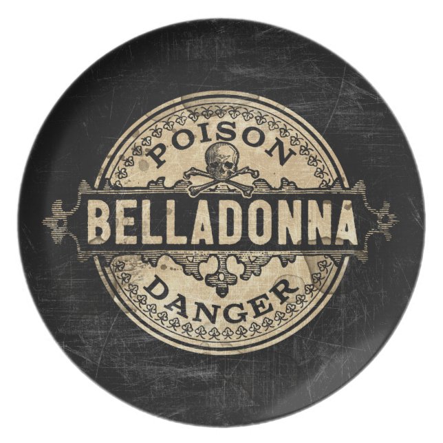 Belladonna Vintage Style Poison Label Plate (Front)