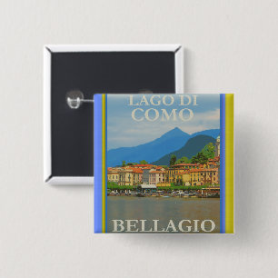 Bellagio Italy Poster 15 Cm Square Badge