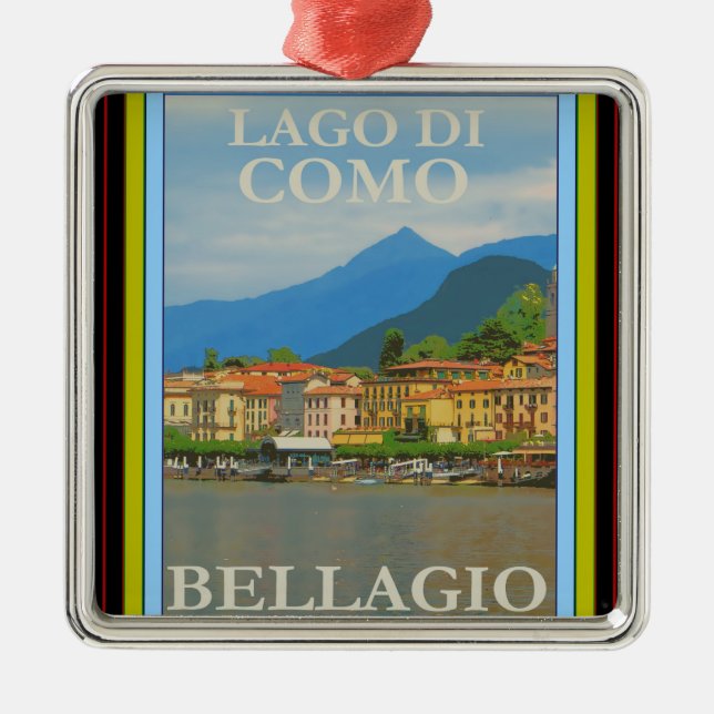 Bellagio Italy Poster Ornament (Front)