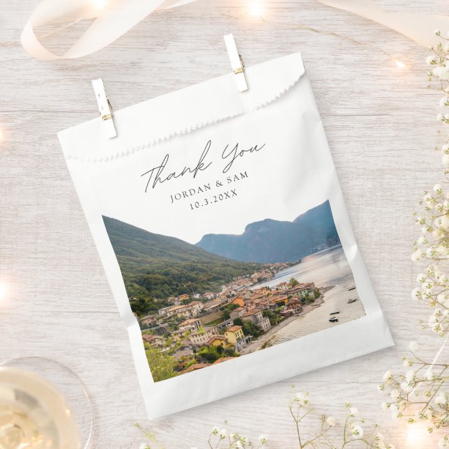 Bellagio Italy Wedding Favour Thank You Bags (Clipped)