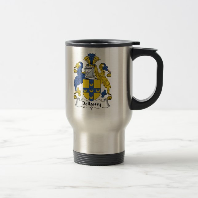 Bellamy Family Crest Travel Mug (Right)