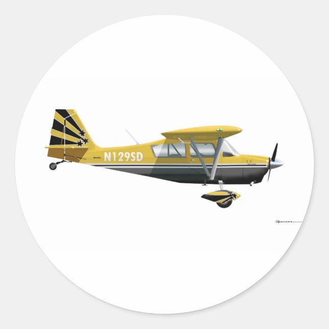 Bellanca Super Decathlon Classic Round Sticker (Front)