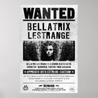 Bellatrix Lestrange Wanted Poster